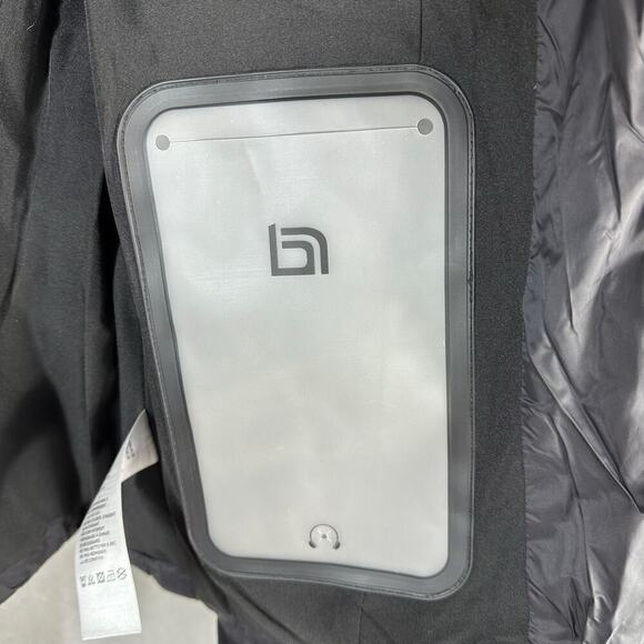 Blanc Noir Motion Panel Zip Puffer Jacket Black Hooded Size XS Mixed Media - Picture 13 of 14